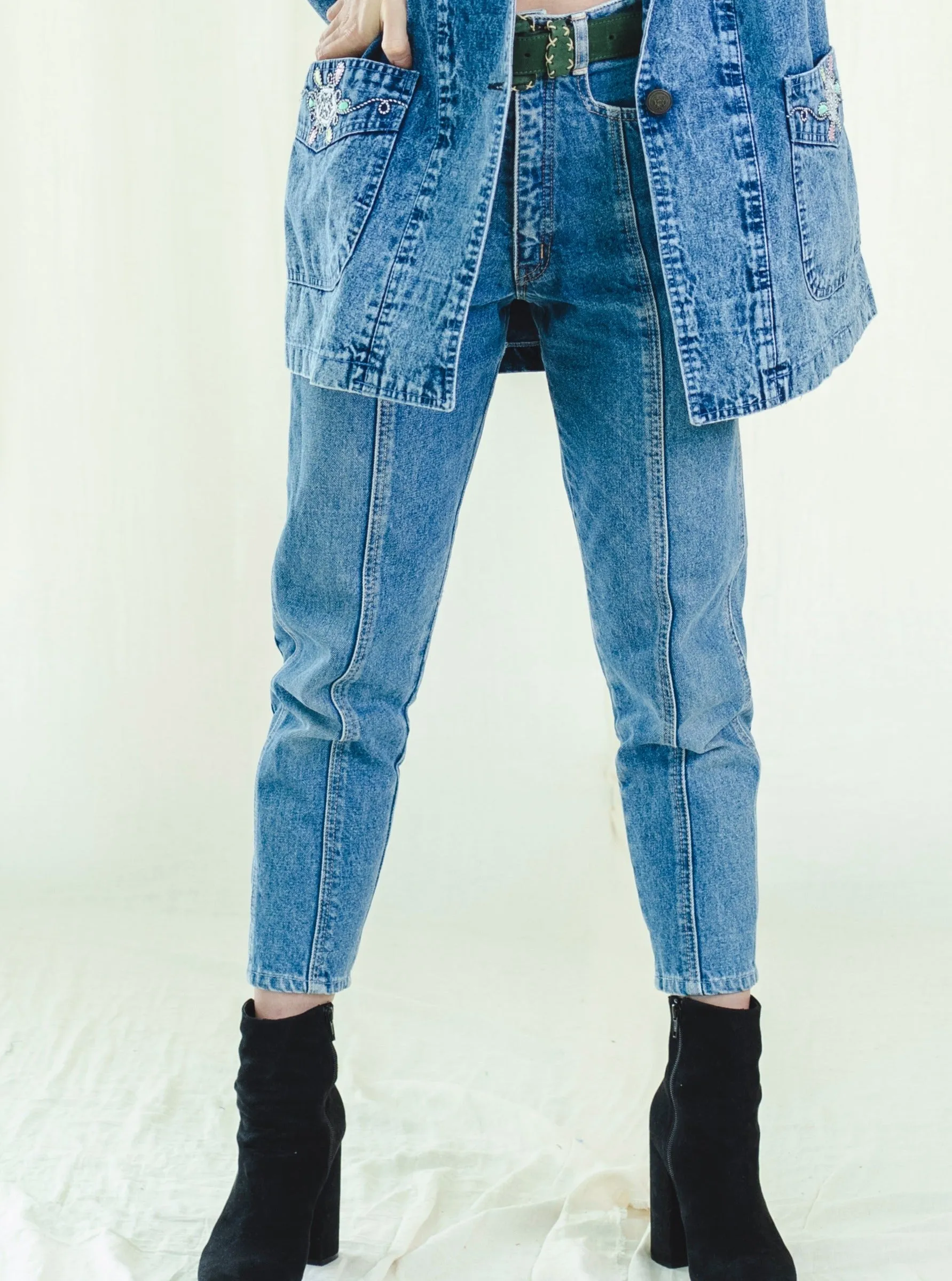Vintage Denim High Waisted Blue Mom Jeans