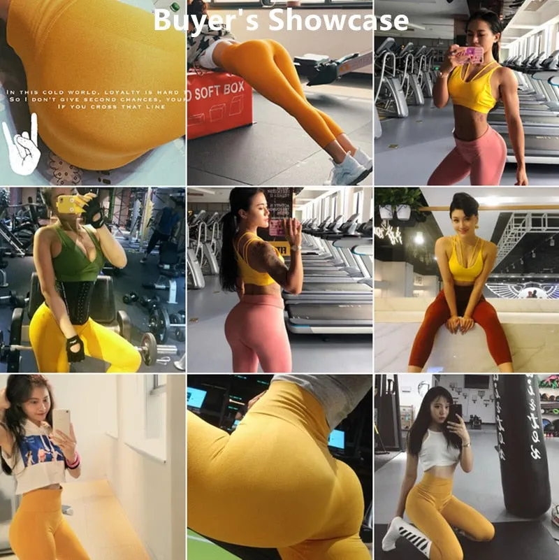 Women's Crop Seamless Power Flex Fitness Leggings