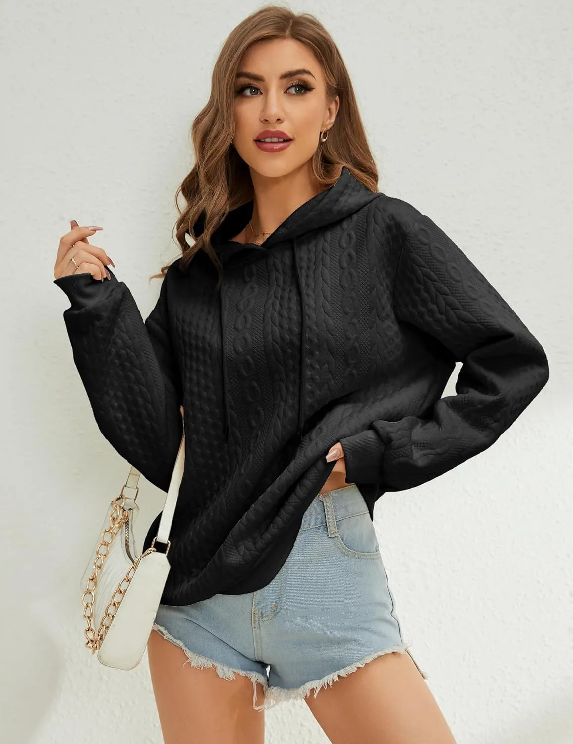 Women's Hoodie Fashion Warm Sweatshirt Casual Loose Hooded Oversized Outerwear