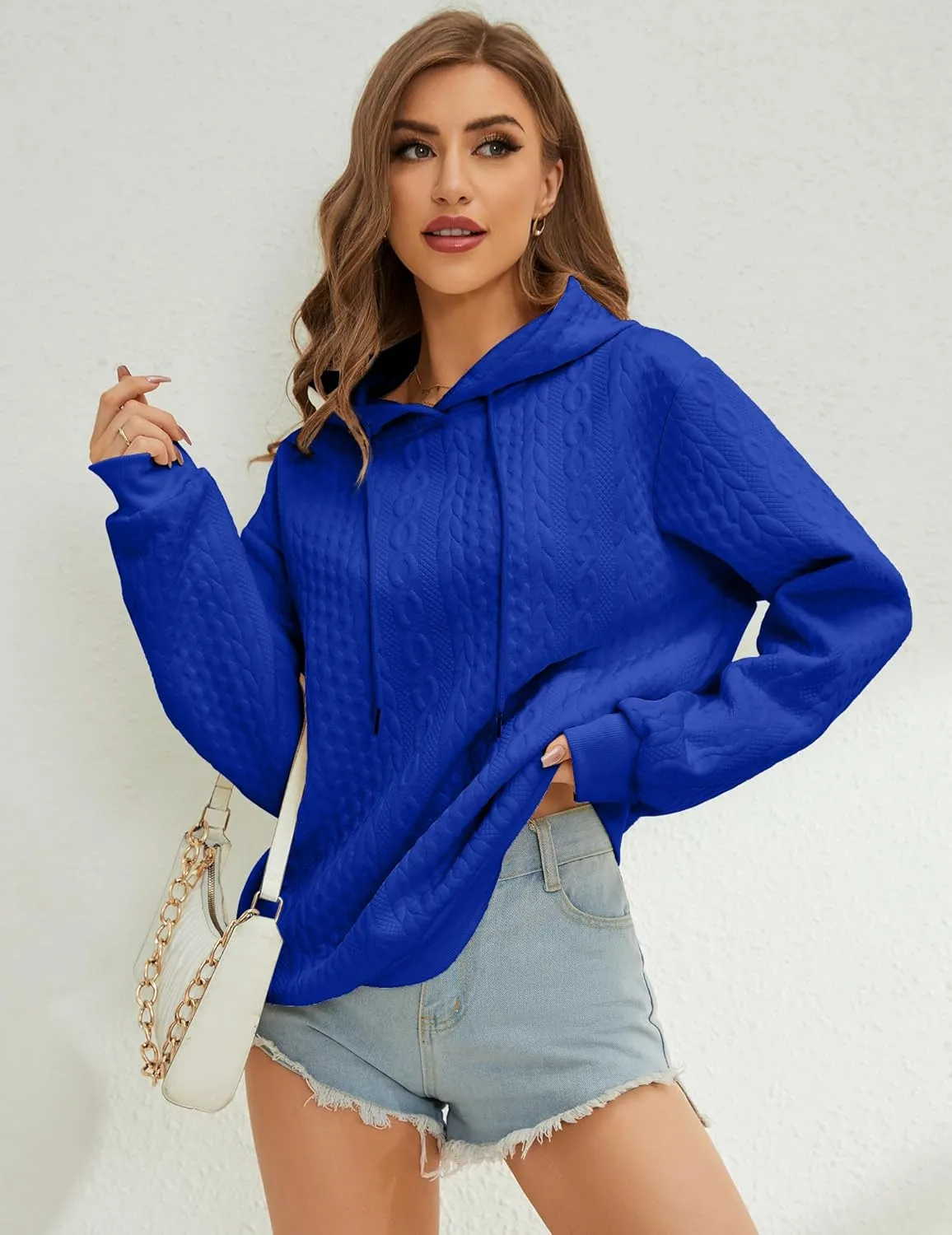 Women's Hoodie Fashion Warm Sweatshirt Casual Loose Hooded Oversized Outerwear