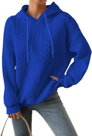 Women's Hoodie Fashion Warm Sweatshirt Casual Loose Hooded Oversized Outerwear