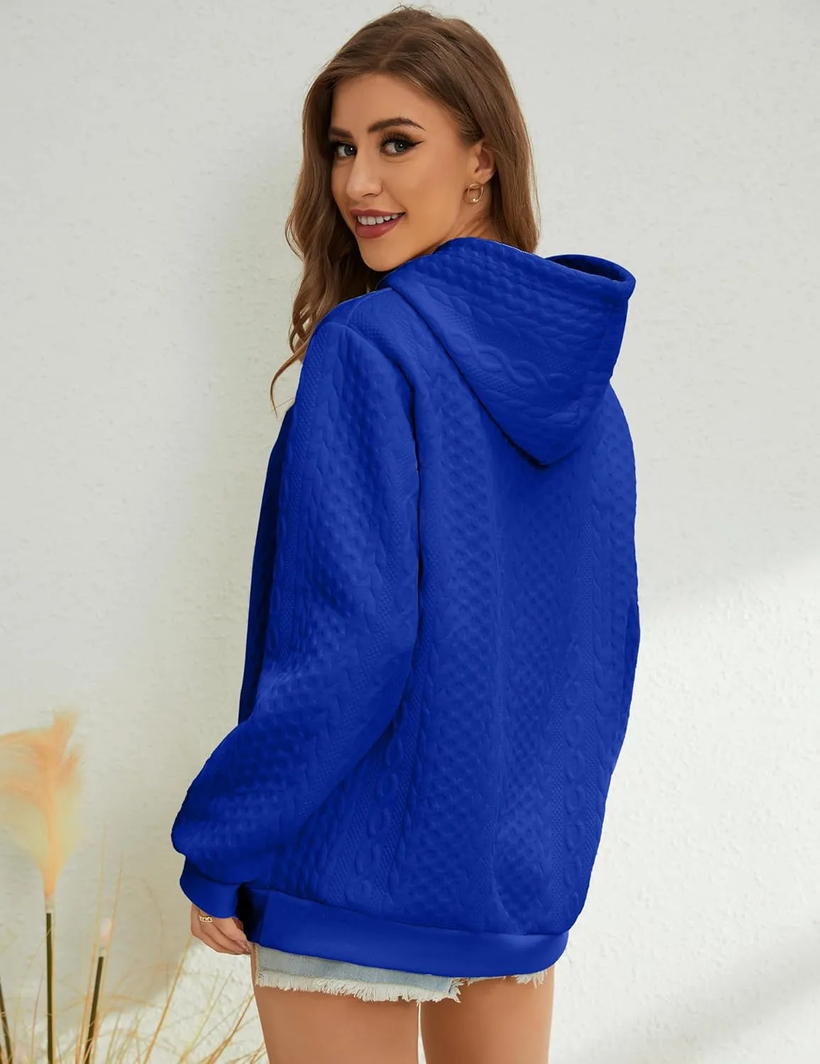 Women's Hoodie Fashion Warm Sweatshirt Casual Loose Hooded Oversized Outerwear