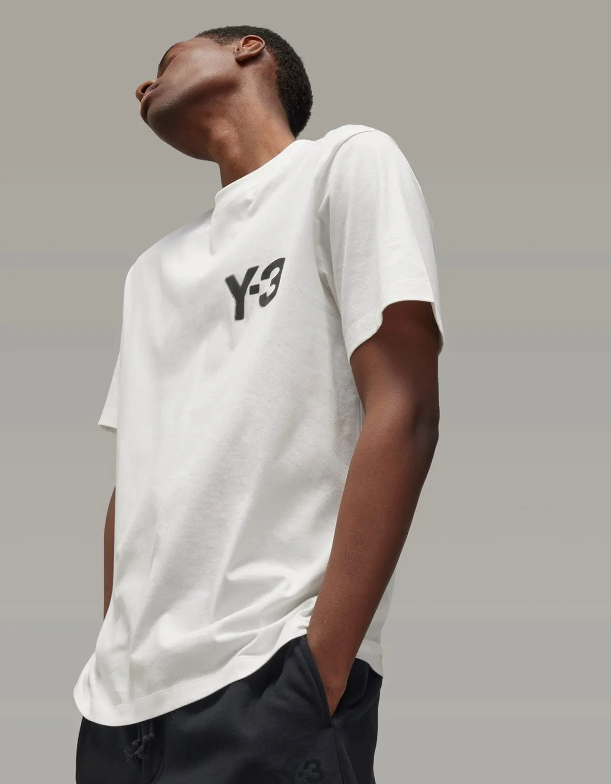 Y-3 White Logo Short Sleeve T-Shirt